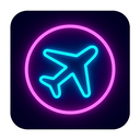 icon_internet_airplane_neon icon preview