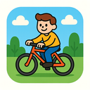 icon_internet_bicycle_cartoon icon preview