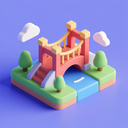 icon_internet_bridge_3d_isometric icon preview