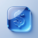 icon_internet_dollar_sign_glassy icon preview