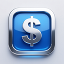icon_internet_dollar_sign_metallic icon preview