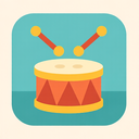 icon_internet_drum_flat_pastel icon preview