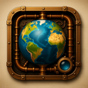 icon_internet_globe_steampunk icon preview