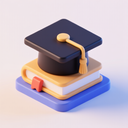 icon_internet_graduation_cap_3d_isometric icon preview