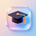 icon_internet_graduation_cap_glassy icon preview