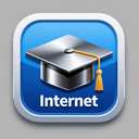 icon_internet_graduation_cap_metallic icon preview