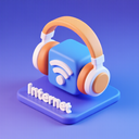 icon_internet_headphones_3d_isometric icon preview