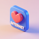 icon_internet_heart_3d_isometric icon preview
