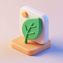 icon_internet_leaf_3d_isometric icon preview
