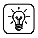 icon_internet_light_bulb_monochrome icon preview