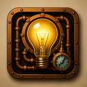 icon_internet_light_bulb_steampunk icon preview