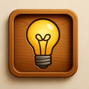 icon_internet_light_bulb_wooden icon preview
