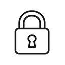 icon_internet_lock_minimal_outline icon preview