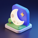 icon_internet_moon_3d_isometric icon preview
