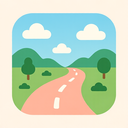 icon_internet_road_flat_pastel icon preview