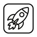 icon_internet_rocket_minimal_outline icon preview