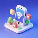 icon_internet_smartphone_3d_isometric icon preview