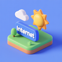 icon_internet_sun_3d_isometric icon preview