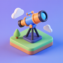 icon_internet_telescope_3d_isometric icon preview