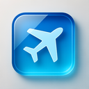 icon_literature_airplane_glassy icon preview