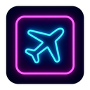 icon_literature_airplane_neon icon preview