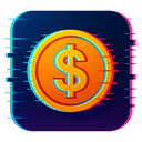 icon_literature_coin_digital_glitch icon preview
