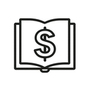 icon_literature_dollar_sign_minimal_outline icon preview