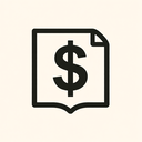 icon_literature_dollar_sign_minimalist icon preview