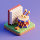 icon_literature_drum_3d_isometric icon preview