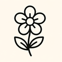 icon_literature_flower_line_art icon preview