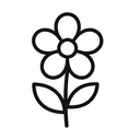 icon_literature_flower_minimal_outline icon preview