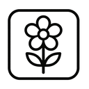 icon_literature_flower_monochrome icon preview