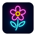 icon_literature_flower_neon icon preview