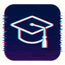 icon_literature_graduation_cap_digital_glitch icon preview