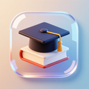icon_literature_graduation_cap_glassy icon preview