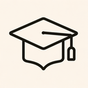 icon_literature_graduation_cap_minimal_outline icon preview