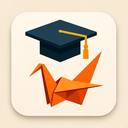 icon_literature_graduation_cap_origami icon preview