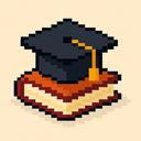 icon_literature_graduation_cap_pixel_art icon preview