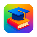 icon_literature_graduation_cap_vibrant_colors icon preview