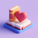 icon_literature_heart_3d_isometric icon preview