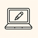 icon_literature_laptop_line_art icon preview