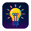icon_literature_light_bulb_digital_glitch icon preview