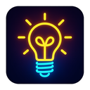 icon_literature_light_bulb_neon icon preview