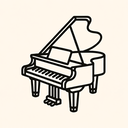 icon_literature_piano_line_art icon preview
