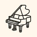 icon_literature_piano_minimal_outline icon preview