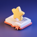 icon_literature_star_3d_isometric icon preview