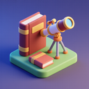 icon_literature_telescope_3d_isometric icon preview