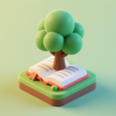 icon_literature_tree_3d_isometric icon preview