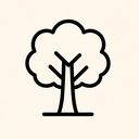 icon_literature_tree_line_art icon preview