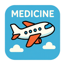 icon_medicine_airplane_cartoon icon preview